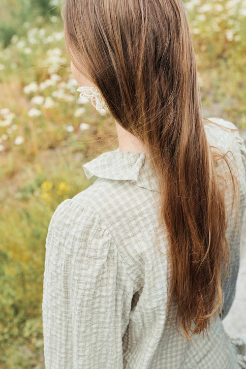 Ruffled-Collar Shirt