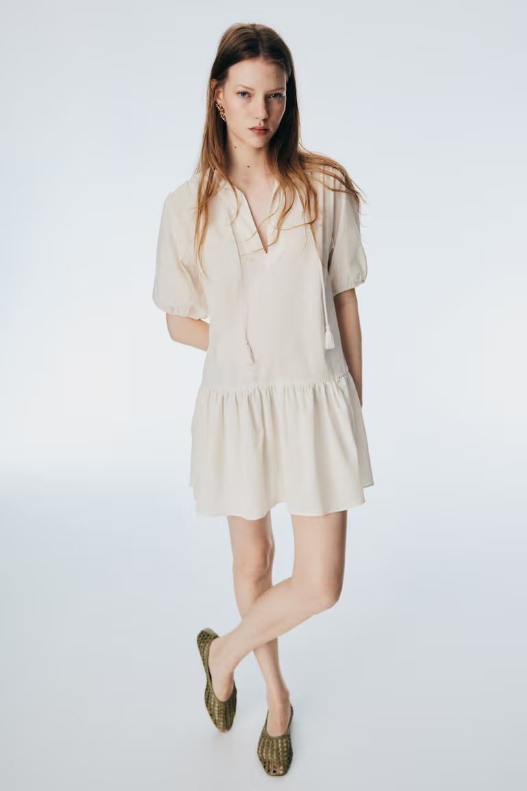 Flared-Hem Dress